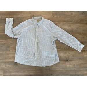 Duluth Trading Co Button Down Flannel Mens XXXL Gray Plaid Long Sleeve Shirt